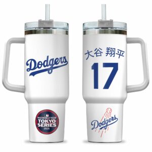 Los Angeles Baseball 40oz Tumbler With Transparent Lid